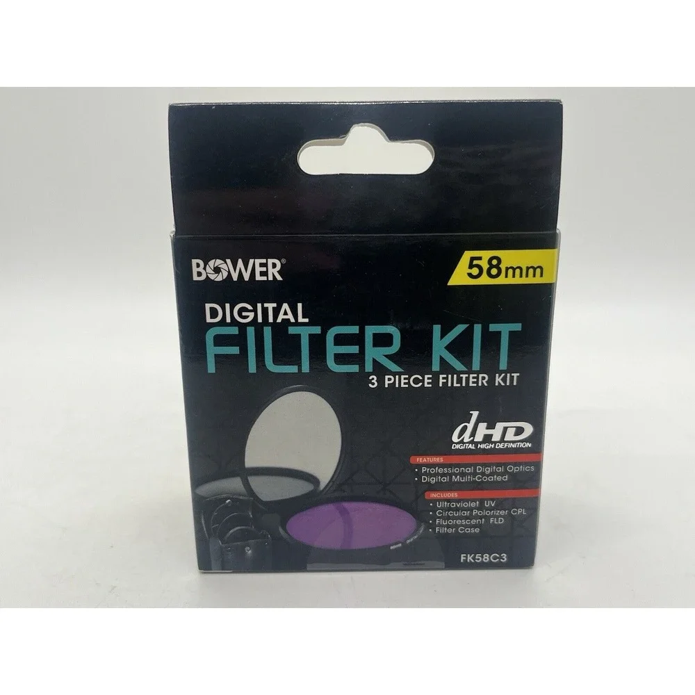 Bower Digital FK52C3 Digital Multi-Coated UV CPL‎ FLD 3 Pieces Filter Kit 52mm